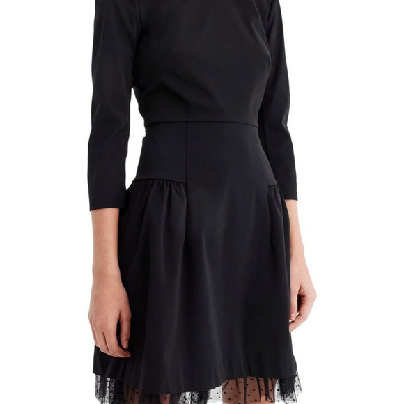 j crew tulle hem sheath dress